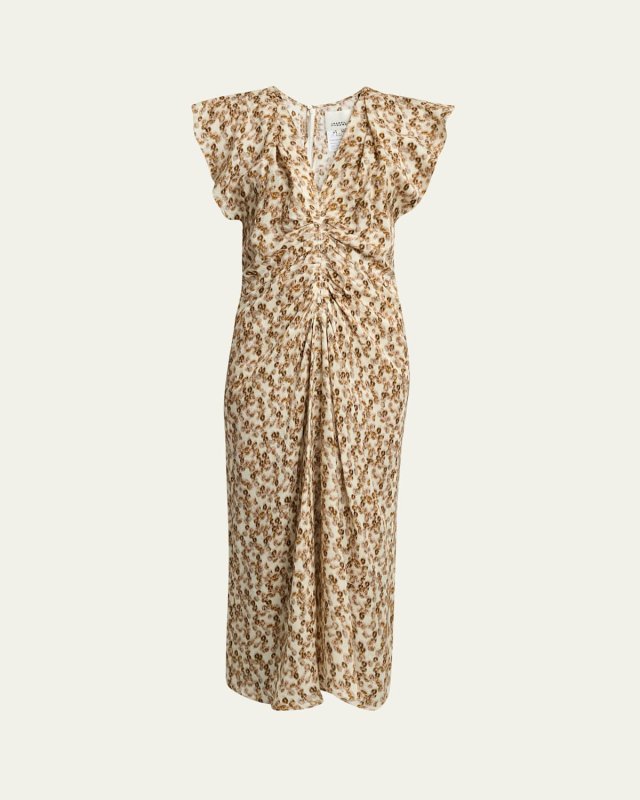 Lyndsay Dot Jacquard Gathered Dress